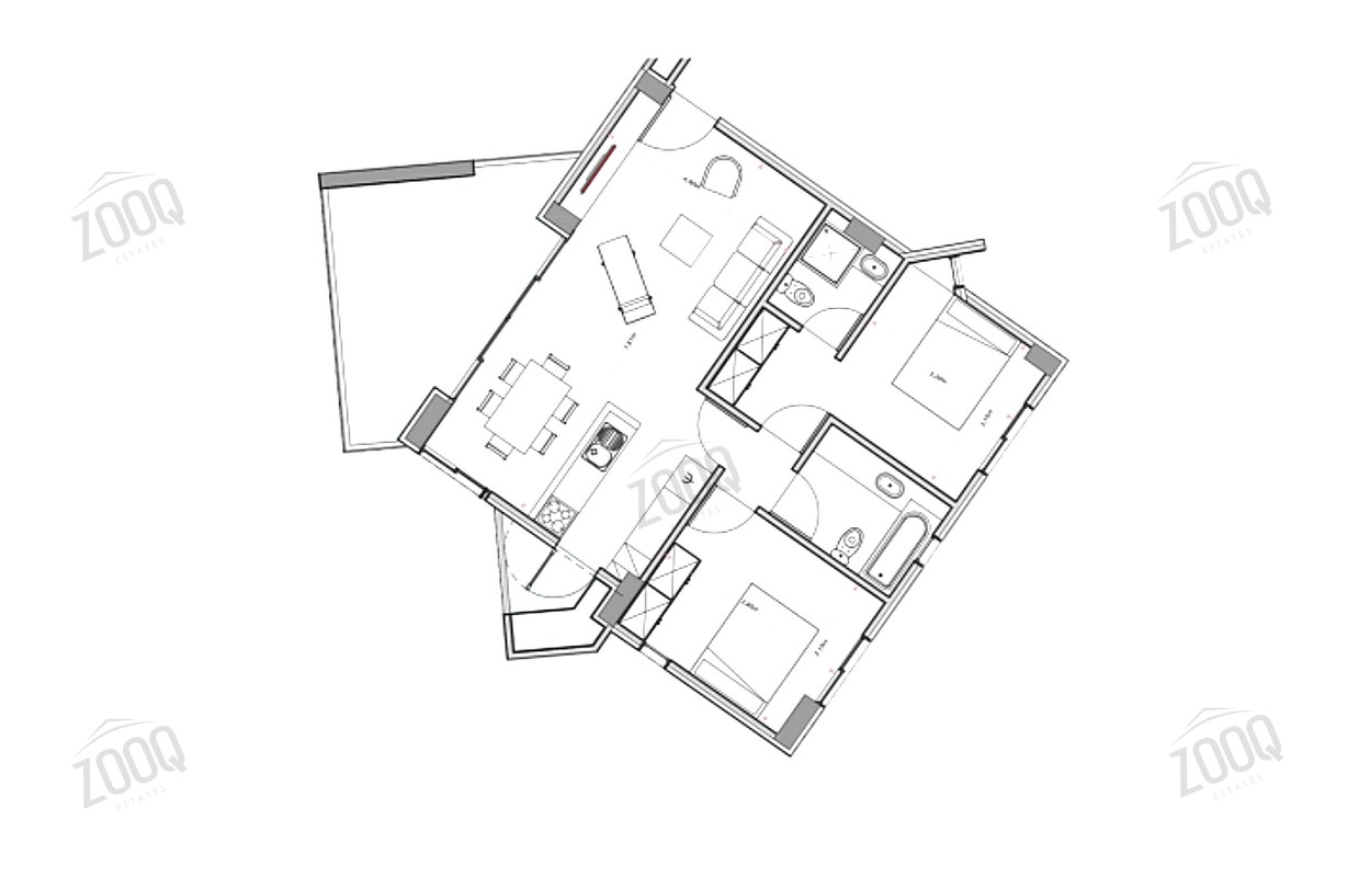 2 Bed floorplan